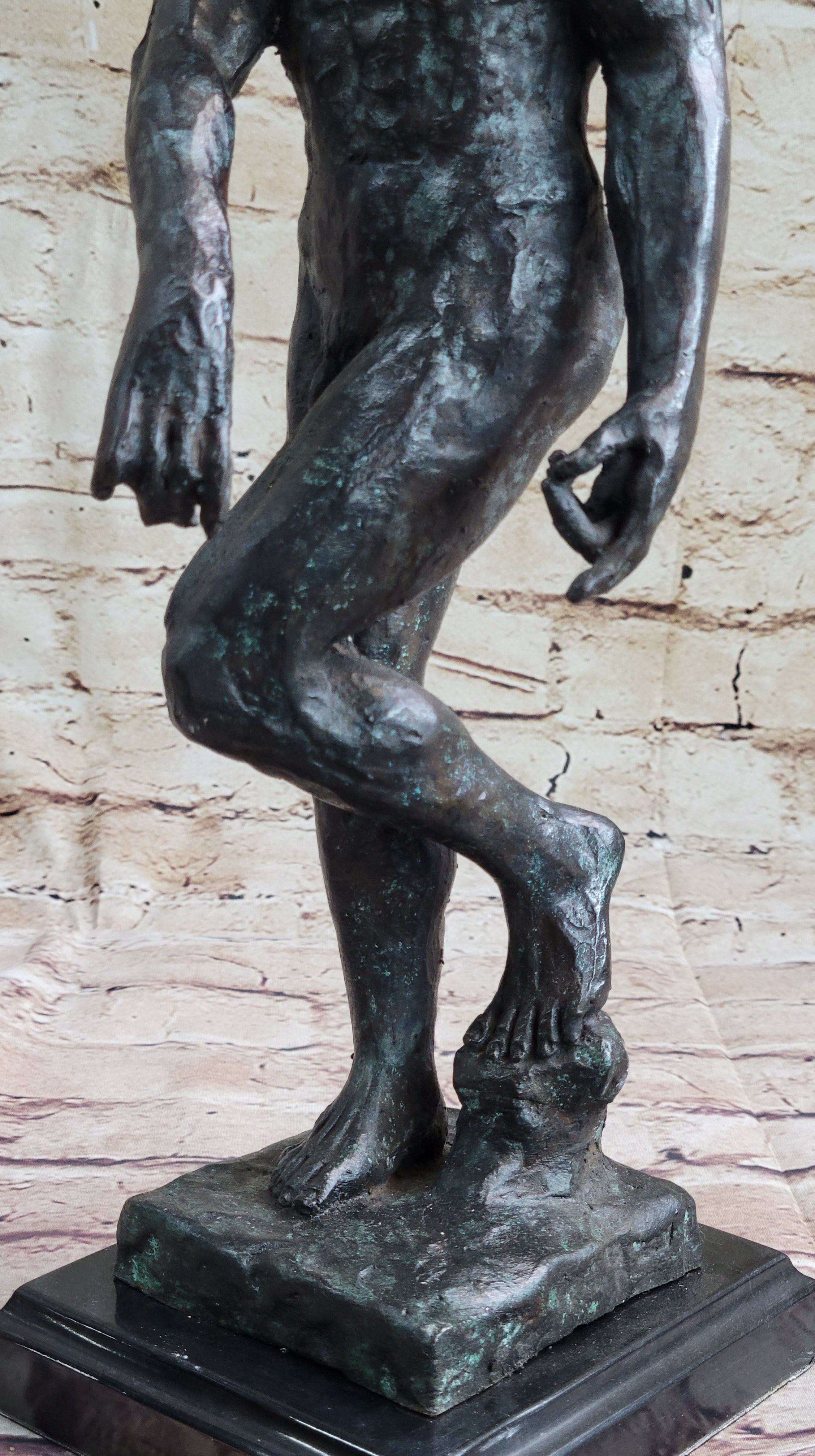 THE SHADE by Auguste Rodin - Bronze Sculpture of Adam