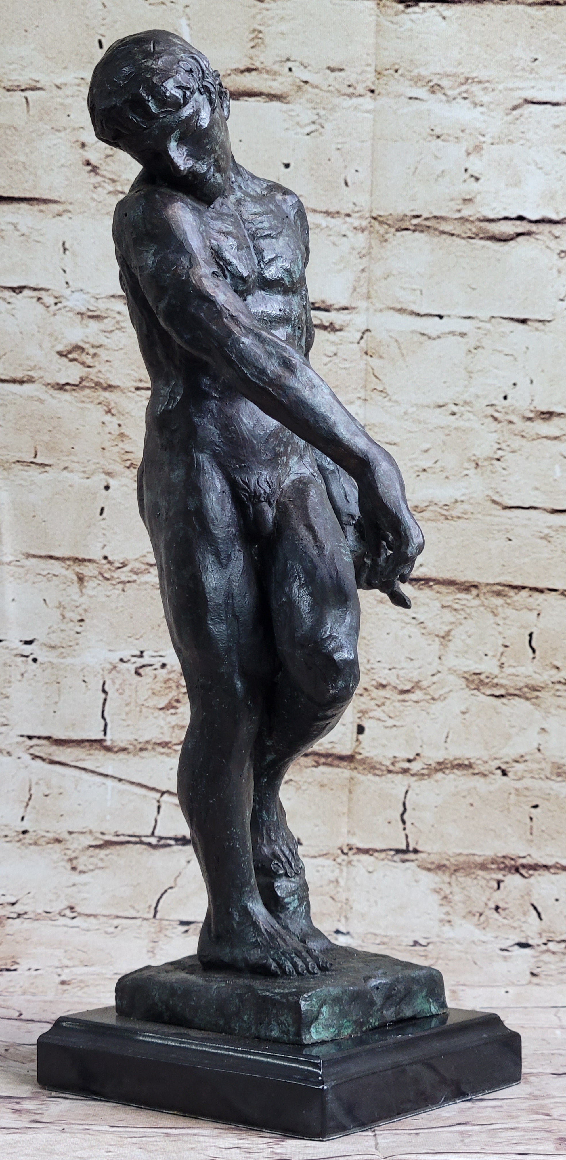 THE SHADE by Auguste Rodin - Bronze Sculpture of Adam