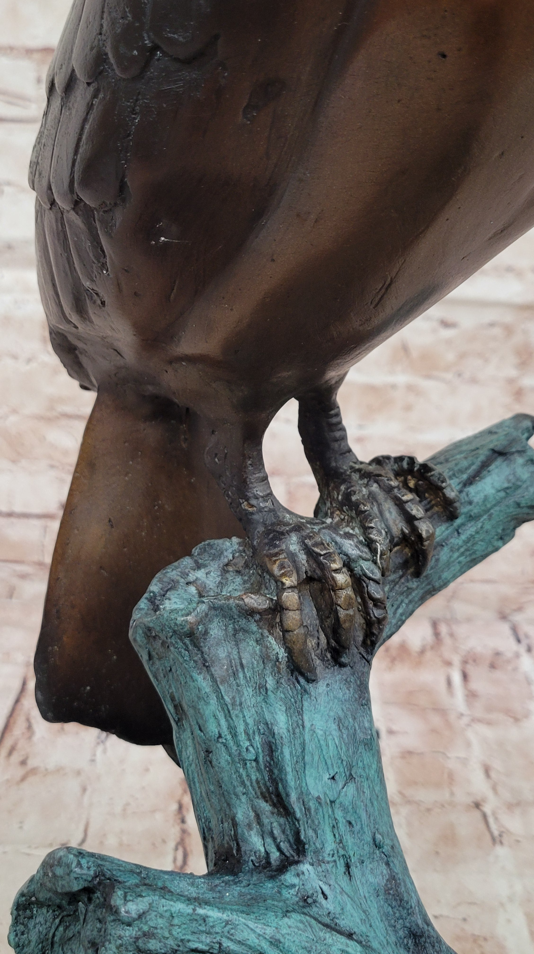 Bronze Hornbill Bird Sculpture by J. Moigniez