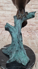Bronze Hornbill Bird Sculpture by J. Moigniez