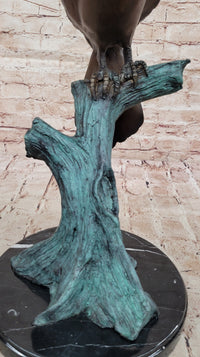 Bronze Hornbill Bird Sculpture by J. Moigniez