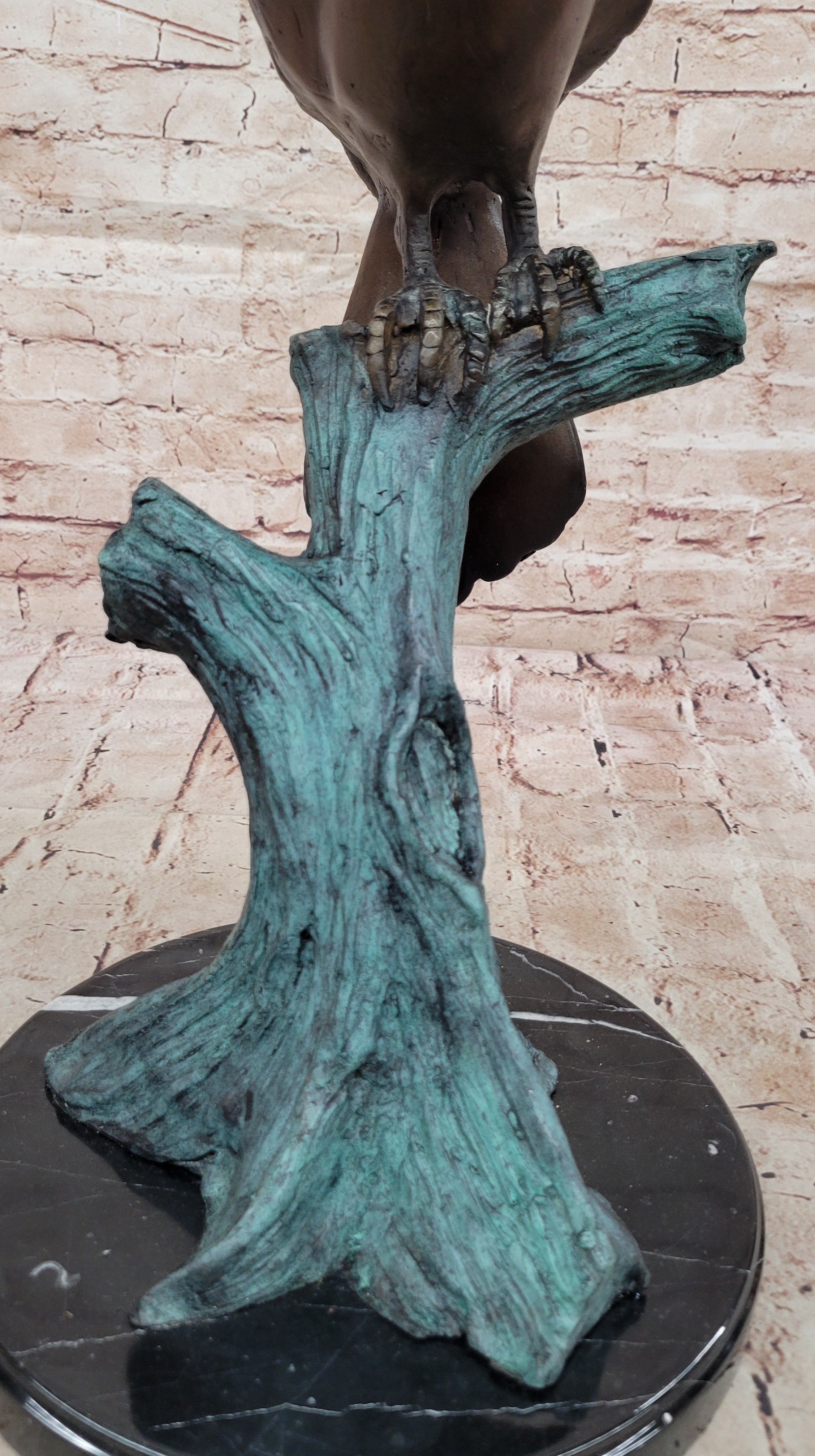 Bronze Hornbill Bird Sculpture by J. Moigniez