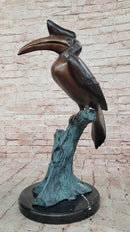 Bronze Hornbill Bird Sculpture by J. Moigniez