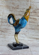 LTD Edition Rooster Patina Gilt Bronze Sculpture