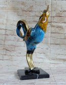 LTD Edition Rooster Patina Gilt Bronze Sculpture