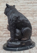 Mother Bear and Cubs - Bronze Sculpture Signed Art Moigniez