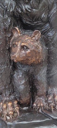 Mother Bear and Cubs - Bronze Sculpture Signed Art Moigniez