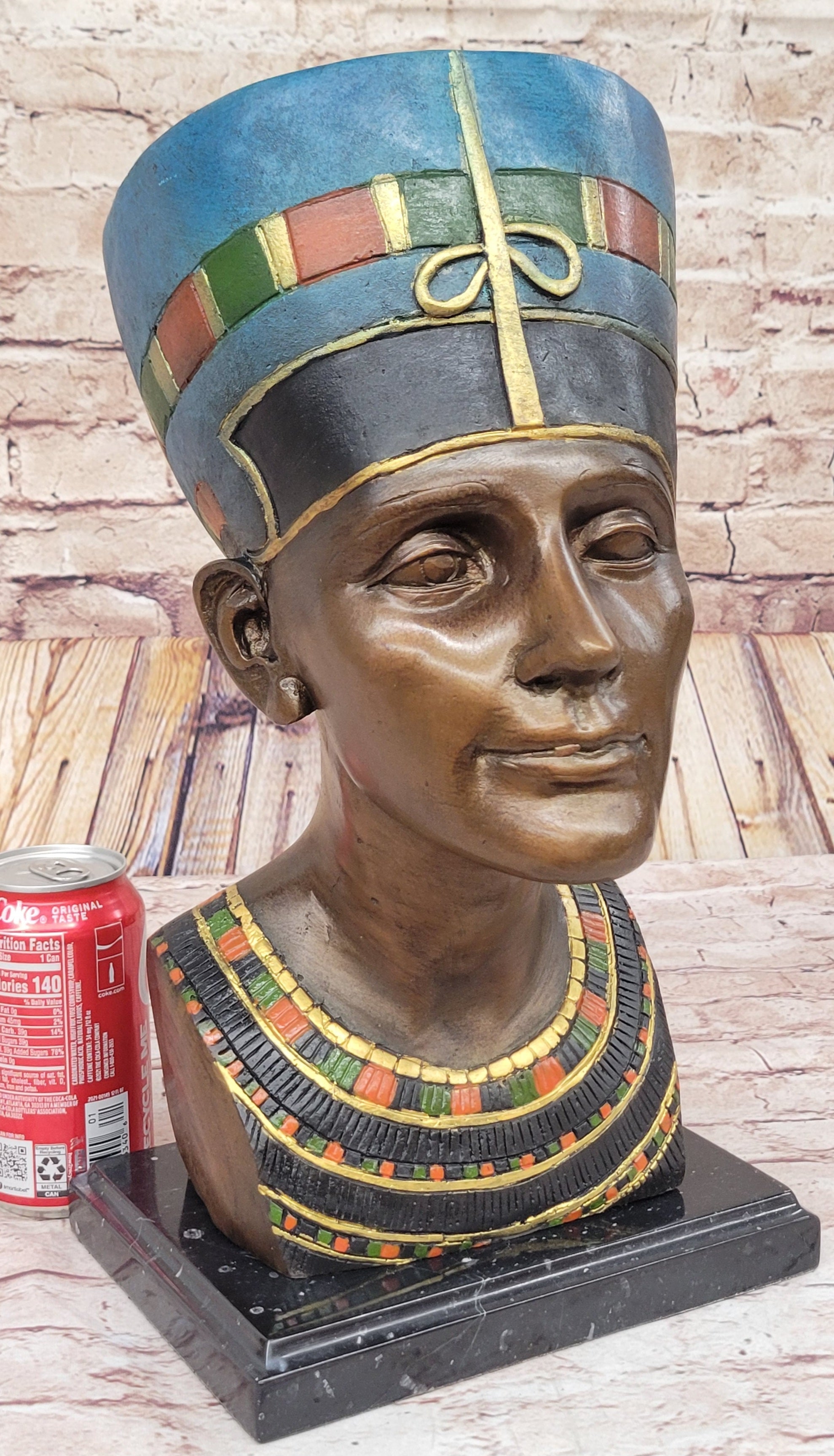 Nefertiti Bronze Sculpture Egypt Art Bust Art Nouveau