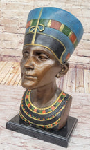 Nefertiti Bronze Sculpture Egypt Art Bust Art Nouveau