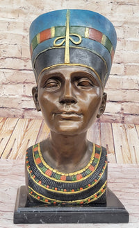Nefertiti Bronze Sculpture Egypt Art Bust Art Nouveau