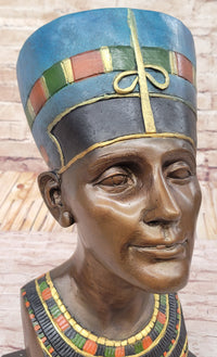 Nefertiti Bronze Sculpture Egypt Art Bust Art Nouveau