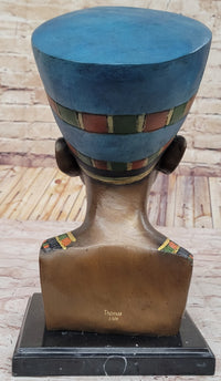Nefertiti Bronze Sculpture Egypt Art Bust Art Nouveau