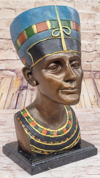 Nefertiti Bronze Sculpture Egypt Art Bust Art Nouveau