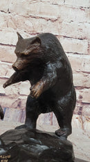 Bull vs Bear Stock Market Bronze Sculpture 9.5" x 17"