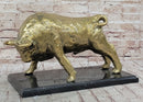 Gold Bull - Bronze Metal Sculpture Signed & Numbered Art