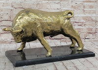 Gold Bull - Bronze Metal Sculpture Signed & Numbered Art