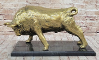 Gold Bull - Bronze Metal Sculpture Signed & Numbered Art