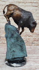 Hot Cast Bronze Bull Bison Water Buffalo Sculpture Numbered & Signed