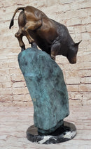 Hot Cast Bronze Bull Bison Water Buffalo Sculpture Numbered & Signed