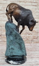 Hot Cast Bronze Bull Bison Water Buffalo Sculpture Numbered & Signed