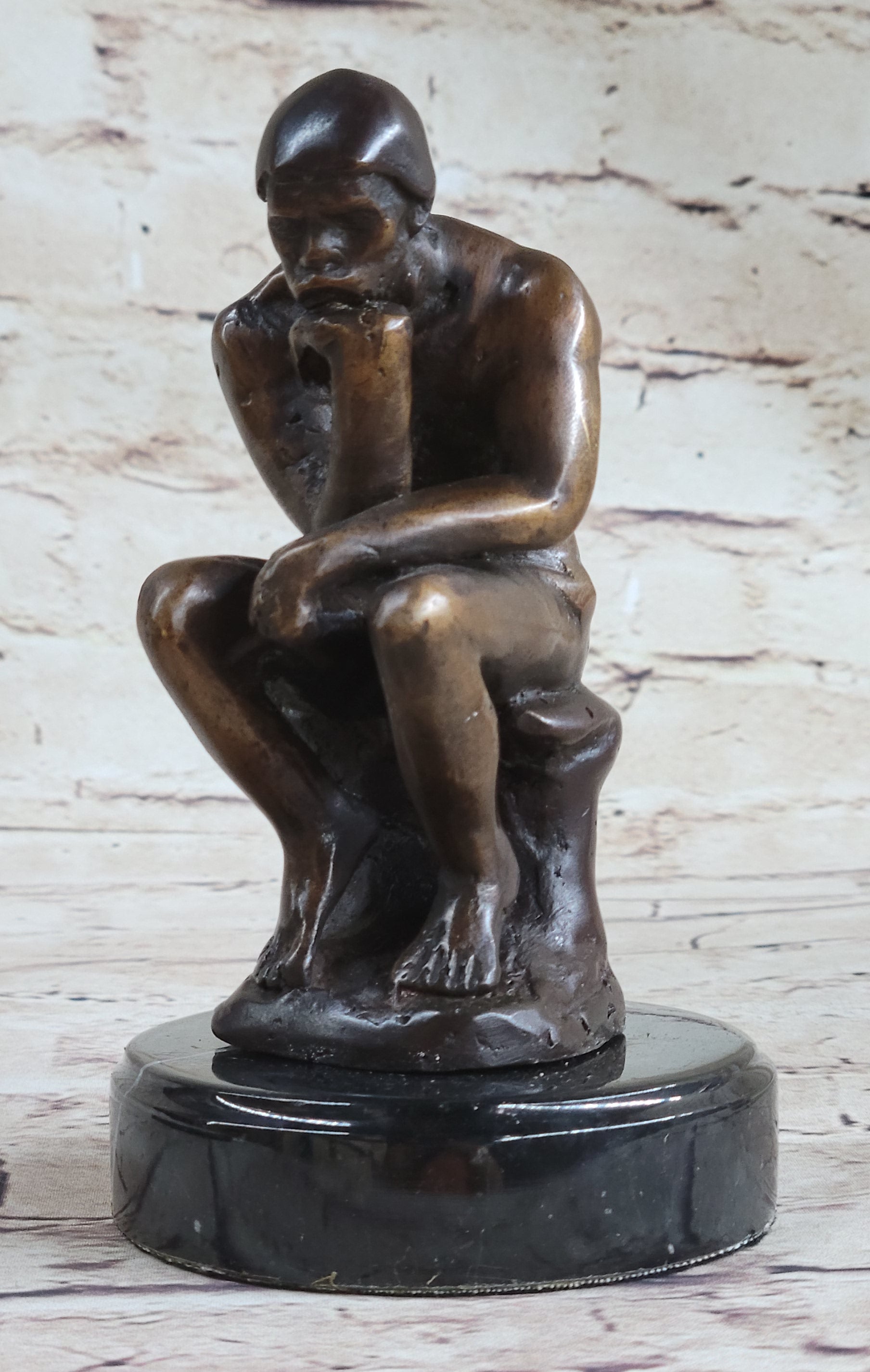 The Thinker by Auguste Rodin Bronze 6" x 4" Sculpture