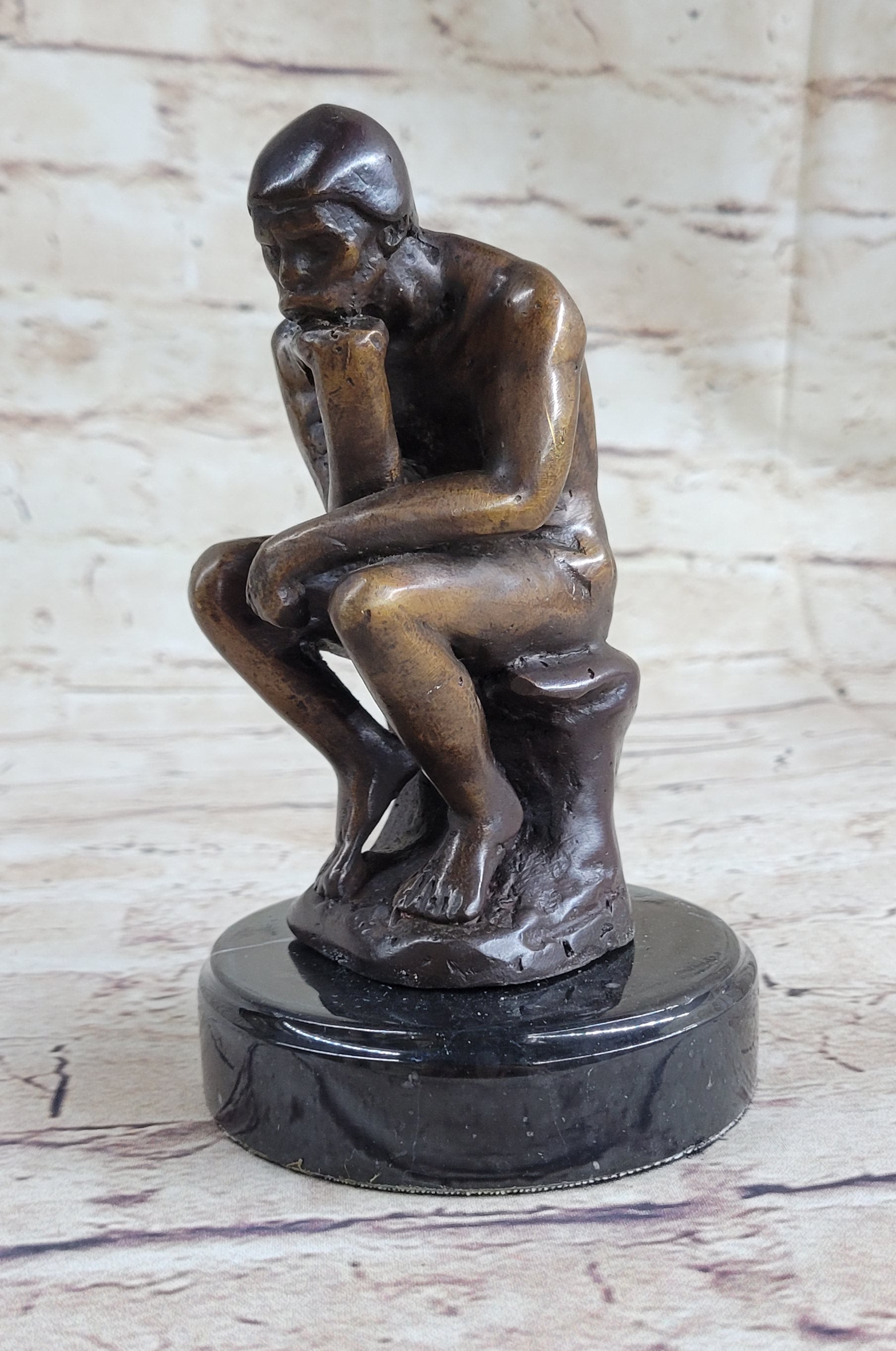 The Thinker by Auguste Rodin Bronze 6" x 4" Sculpture