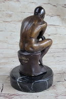 The Thinker by Auguste Rodin Bronze 6" x 4" Sculpture