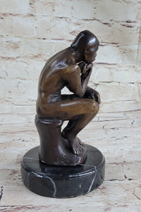 The Thinker by Auguste Rodin Bronze 6" x 4" Sculpture