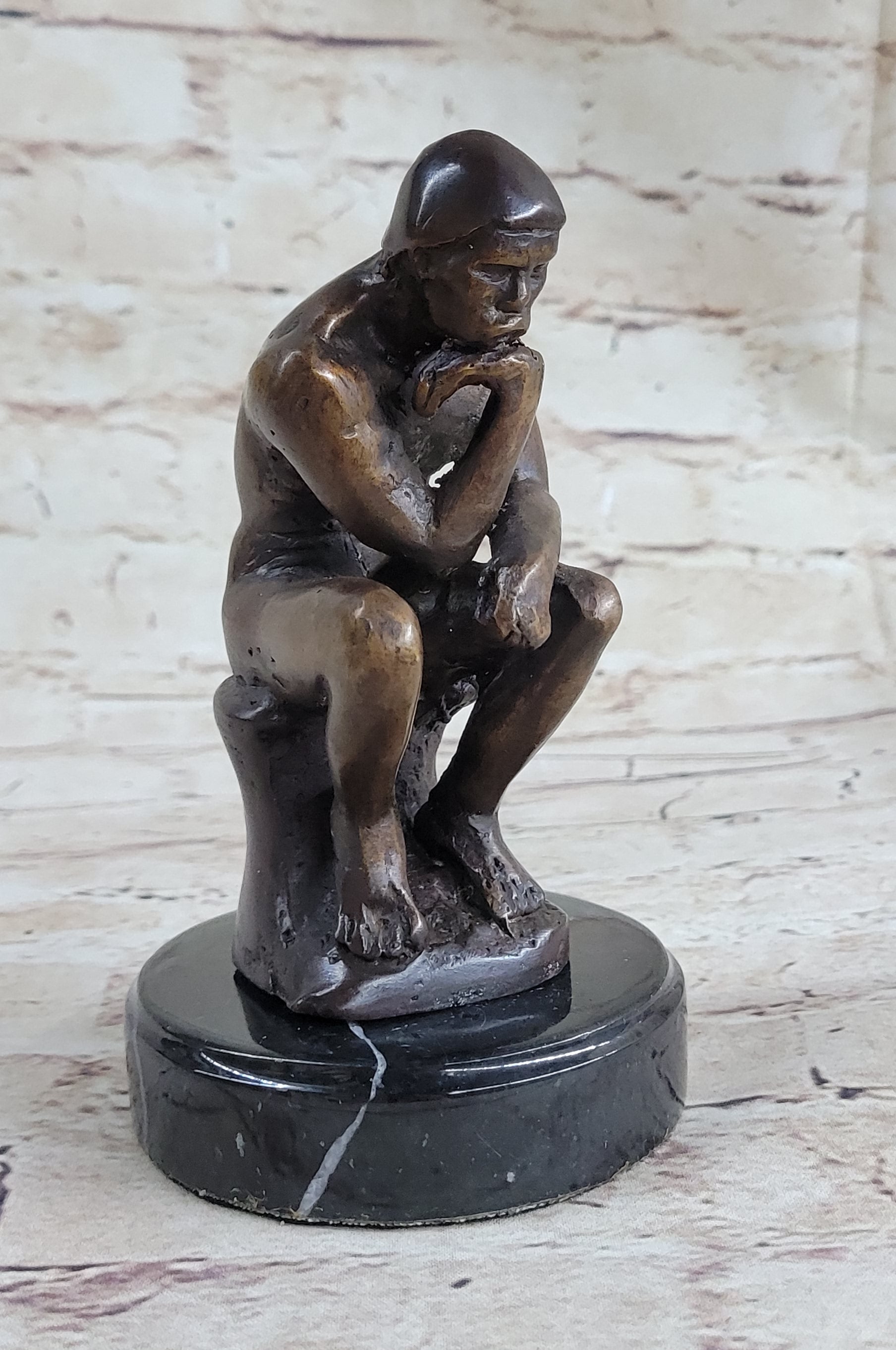 The Thinker by Auguste Rodin Bronze 6" x 4" Sculpture
