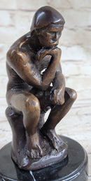 The Thinker by Auguste Rodin Bronze 6" x 4" Sculpture
