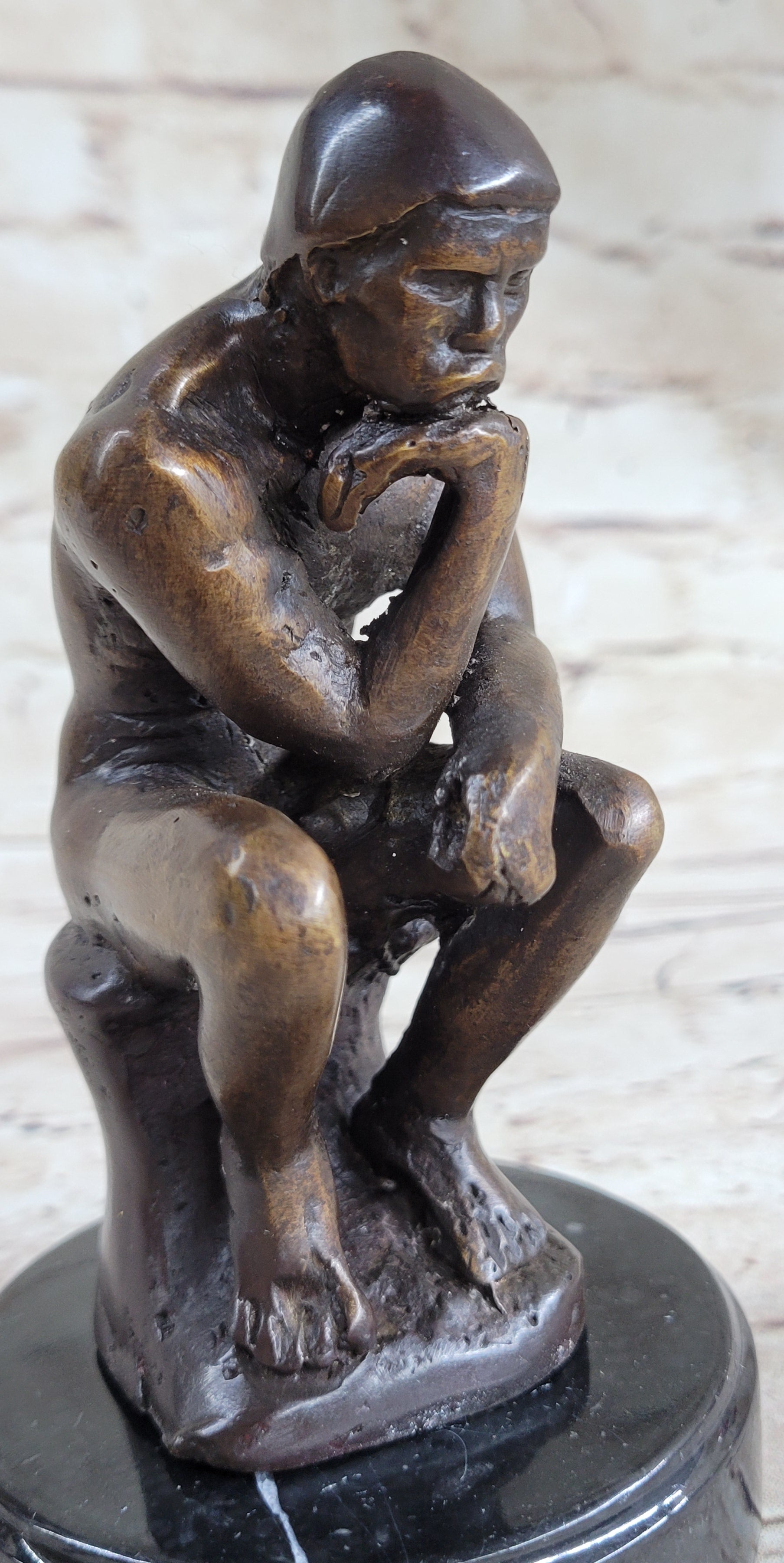 The Thinker by Auguste Rodin Bronze 6" x 4" Sculpture