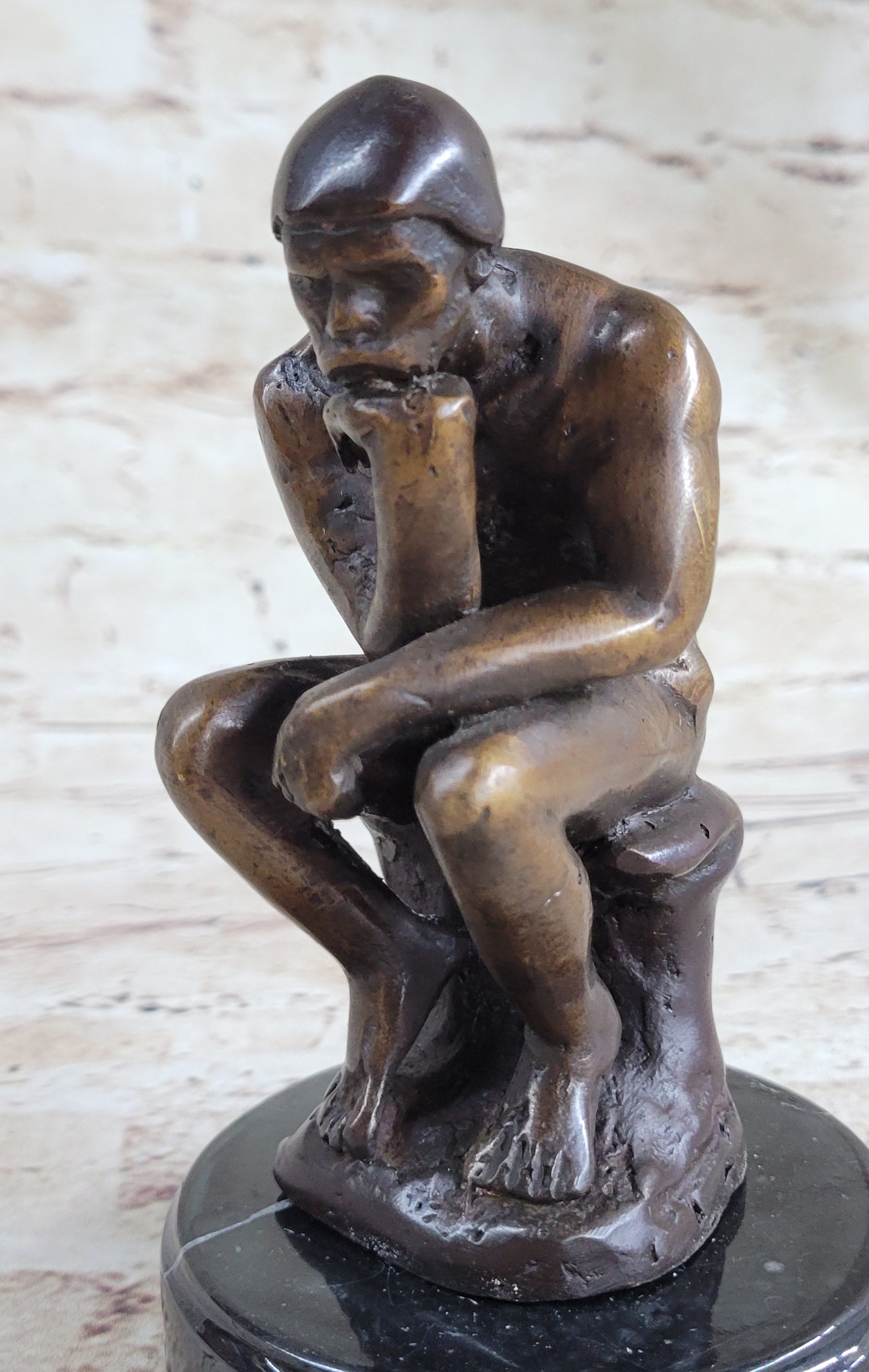 The Thinker by Auguste Rodin Bronze 6" x 4" Sculpture