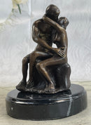THE KISS by Auguste Rodin Bronze Desktop Sculpture 7" x 4"