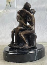 THE KISS by Auguste Rodin Bronze Desktop Sculpture 7" x 4"