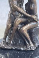 THE KISS by Auguste Rodin Bronze Desktop Sculpture 7" x 4"