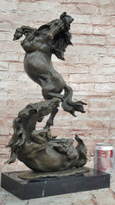 Bronze Statue Animal Sculpture Horse Dancing Horses Home Decor by Milo
