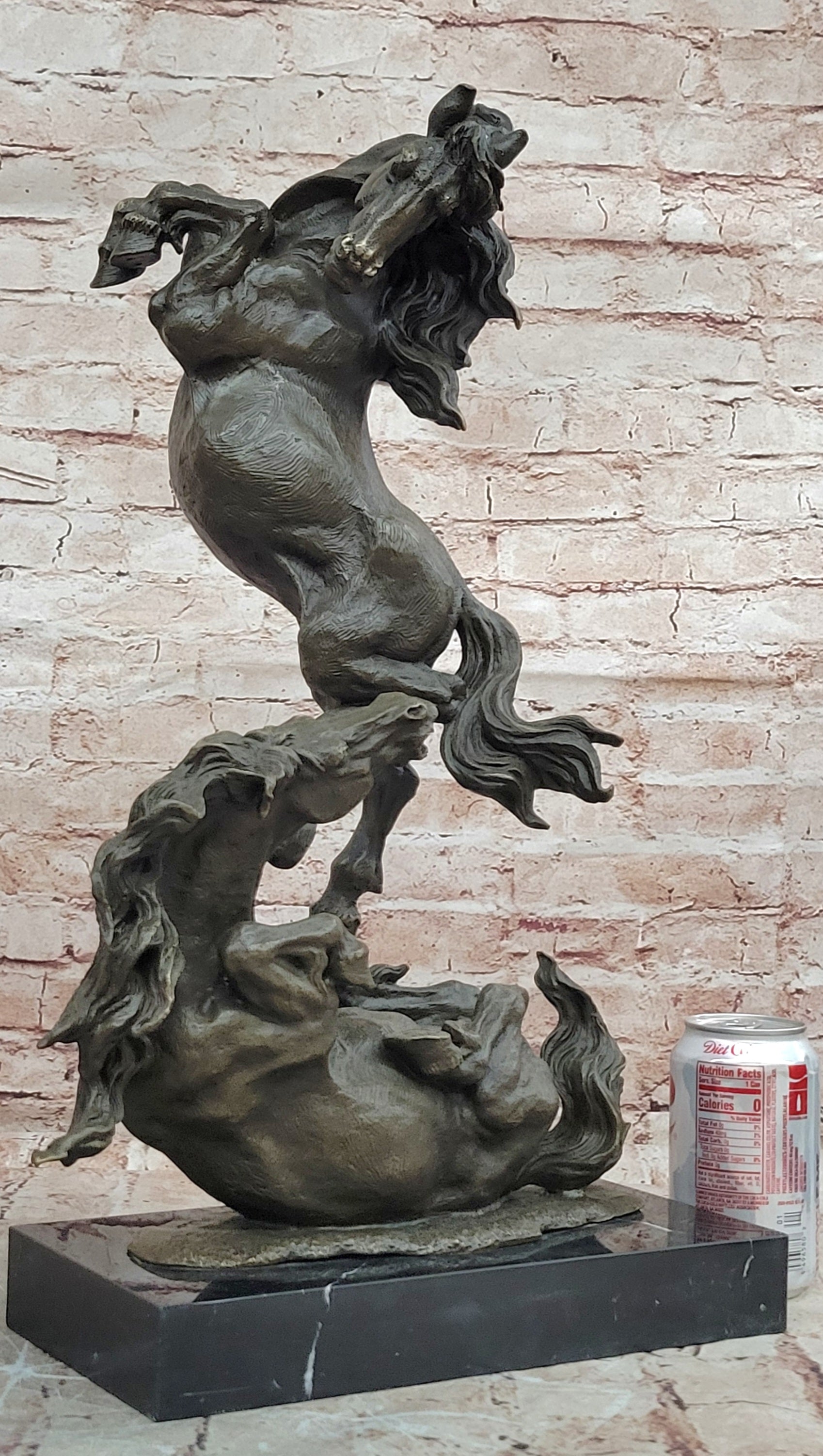Bronze Statue Animal Sculpture Horse Dancing Horses Home Decor by Milo