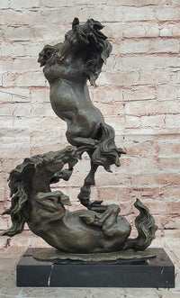 Bronze Statue Animal Sculpture Horse Dancing Horses Home Decor by Milo