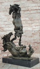 Bronze Statue Animal Sculpture Horse Dancing Horses Home Decor by Milo