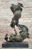 Bronze Statue Animal Sculpture Horse Dancing Horses Home Decor by Milo