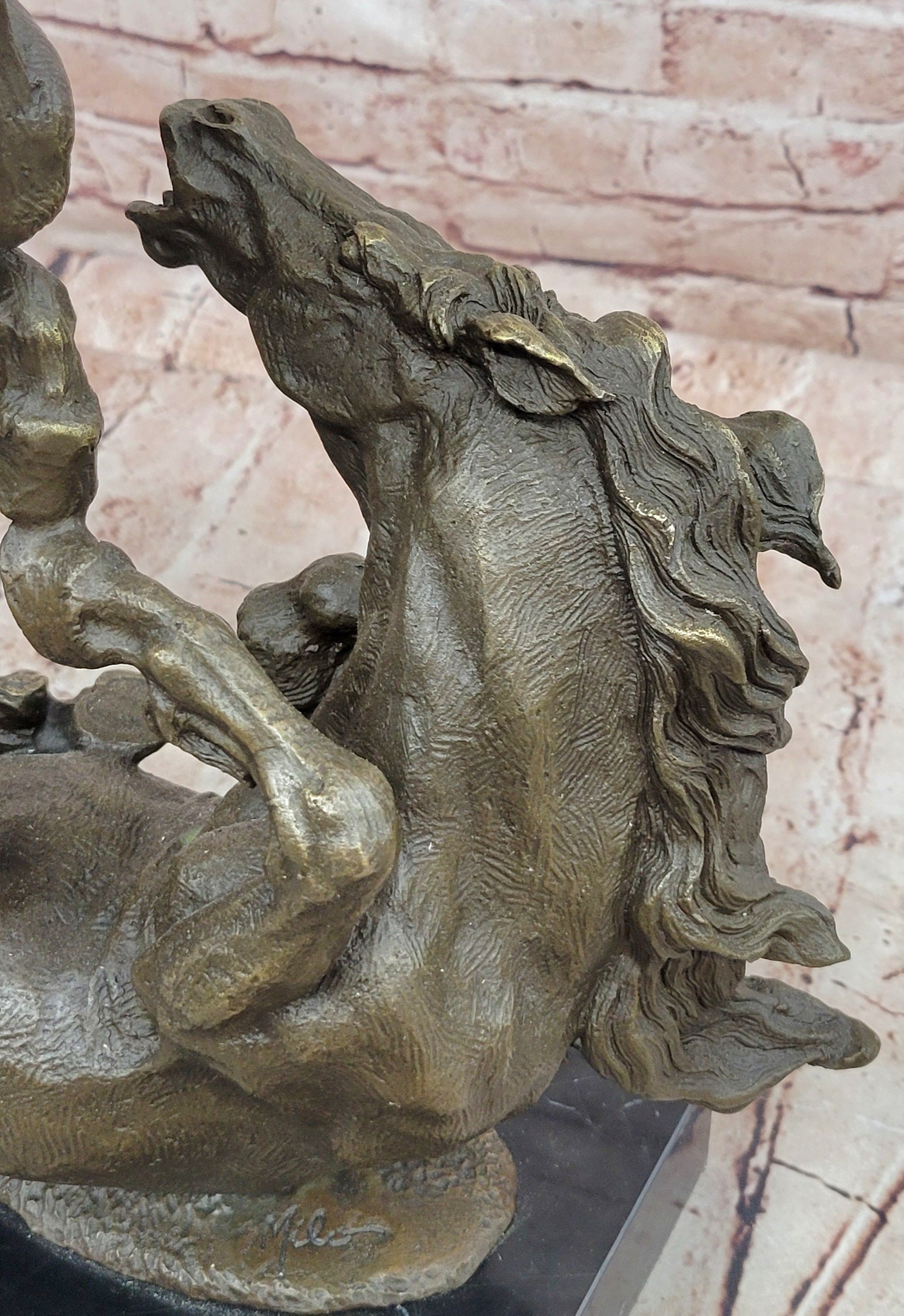 Bronze Statue Animal Sculpture Horse Dancing Horses Home Decor by Milo