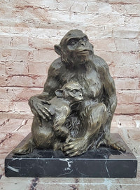 Signed Milo Monkey Bronze Statues Animal Sculptures Garden Statue Figurine