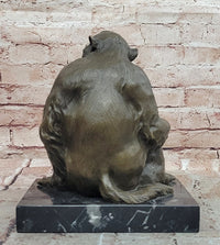 Signed Milo Monkey Bronze Statues Animal Sculptures Garden Statue Figurine