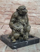Signed Milo Monkey Bronze Statues Animal Sculptures Garden Statue Figurine