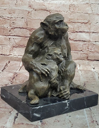 Signed Milo Monkey Bronze Statues Animal Sculptures Garden Statue Figurine