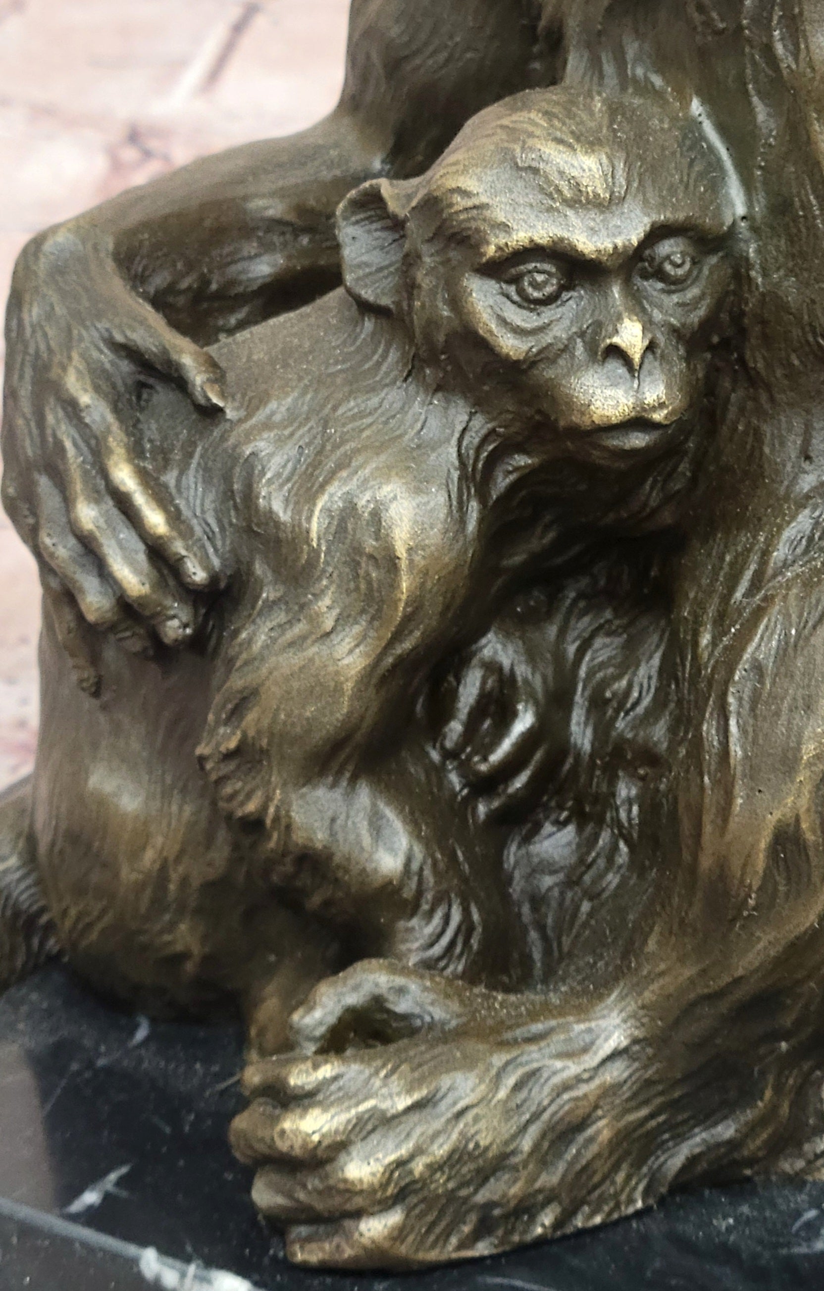 Signed Milo Monkey Bronze Statues Animal Sculptures Garden Statue Figurine
