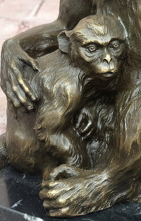Signed Milo Monkey Bronze Statues Animal Sculptures Garden Statue Figurine