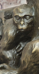Signed Milo Monkey Bronze Statues Animal Sculptures Garden Statue Figurine