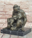 Signed Milo Monkey Bronze Statues Animal Sculptures Garden Statue Figurine