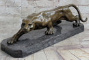 Cougar Panther Lioness Mountain Lion Bronze Sculpture Barye 5" x 16"